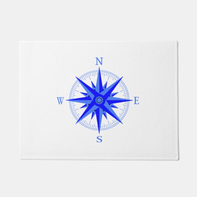 Sailing - Wind Rose Compass Nautical Shirt Doormat (Front)