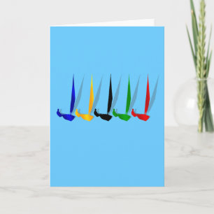 Sailing Yacht lovers yachting sail boat Card