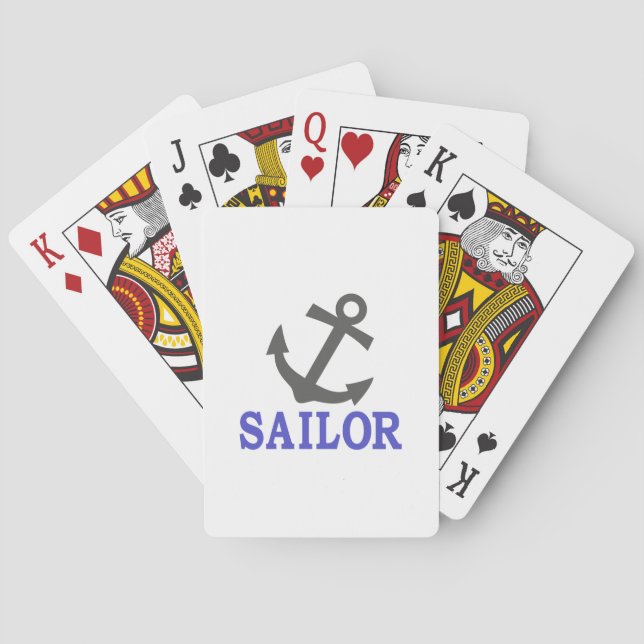 Sailor Anchor Playing Cards (Back)