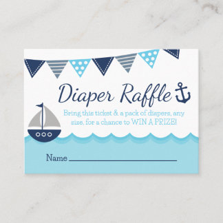 Sailor Baby Shower – Diaper Raffle Card