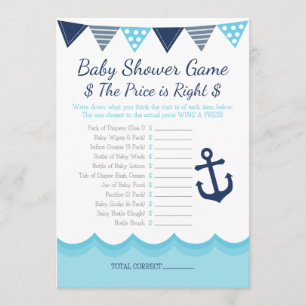 Sailor Baby Shower – The Price is Right Game Progr Program