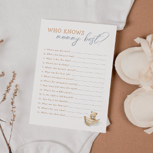 Sailor Bear Baby Shower Who Knows Mommy Best Card