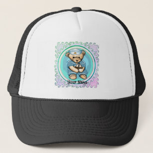 Sailor Bear Baby Trucker Hat