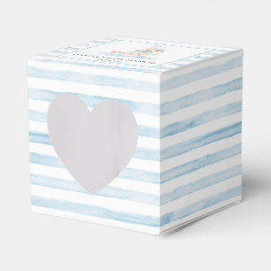 Sailor Bear Blue Stripe Baby Shower Favor Box