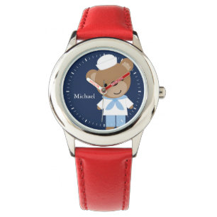 Sailor Bear Personalized Kid's Watch