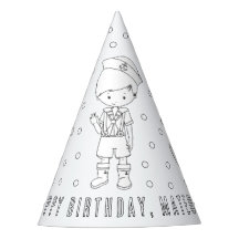 Sailor Birthday Party - Colour Your Own Party Hat