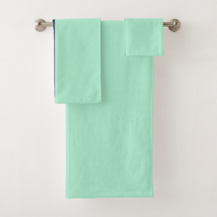 Sailor Blue and Mint Bath Towel Set