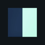 Sailor Blue and Mint Canvas Print<br><div class="desc">Sailor Blue and Mint is a cool and unexpected color combination which works in conflict. Icy mint is fresh, zingy and very much on-trend and attracts a navy color which is deep, rich and subdued. When they converge the result is interesting and elegant. This palette would be wonderful when worn...</div>