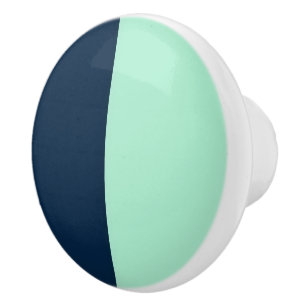 Sailor Blue and Mint Ceramic Knob