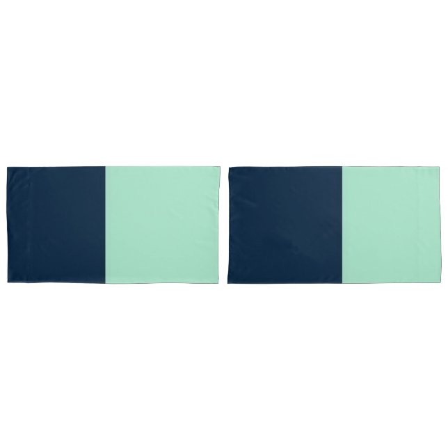 Sailor Blue and Mint Pillowcase (Front-Set)