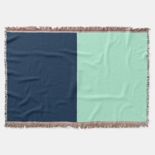 Sailor Blue and Mint Throw Blanket