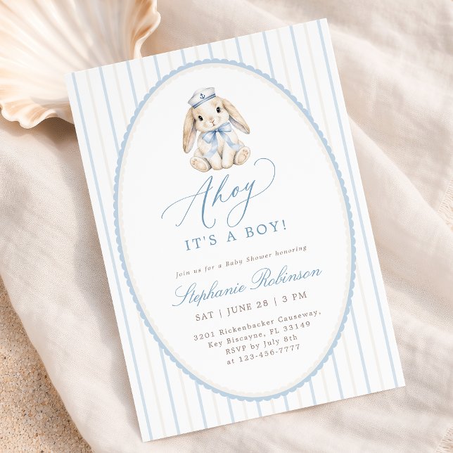 Sailor Boy Baby Shower Invitation (Creator Uploaded)