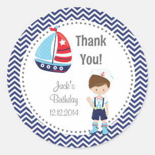 Sailor Boy Birthday Stickers