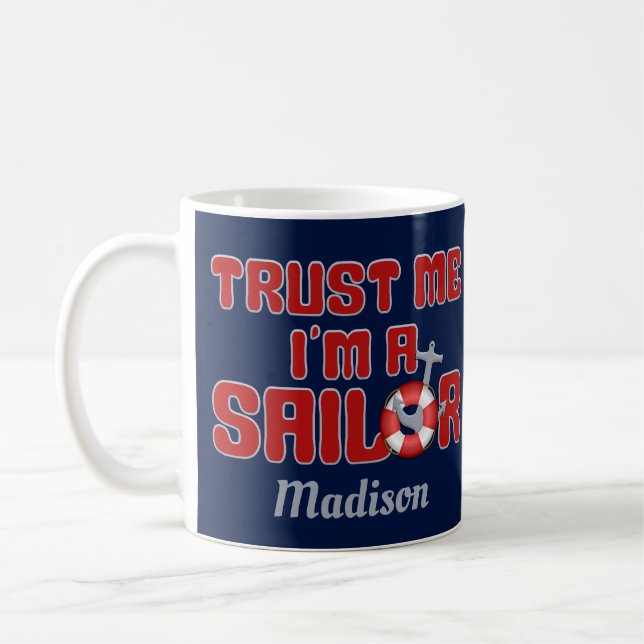 SAILOR custom name mug (Left)