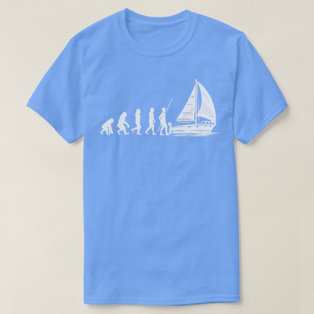 Sailor Evolution Gift Sailing T-Shirt (Design Front)