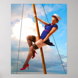 Sailor Girl Pinup Poster