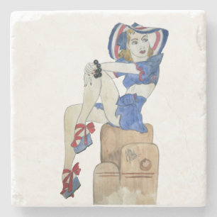 Sailor Girl Stone Coaster
