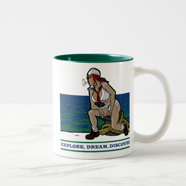 SAILOR GIRL Two-Tone COFFEE MUG (Right)