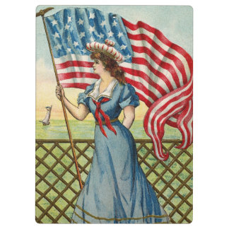 sailor girl - vintage nautical patriotic art clipboard