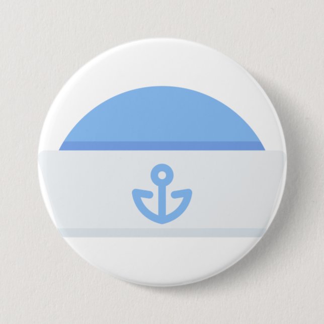 sailor hat 3 inch round button (Front)