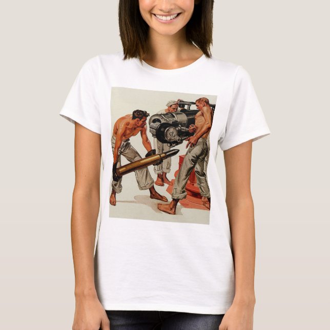 Sailor Hunks Loading The Big Gun T-Shirt (Front)