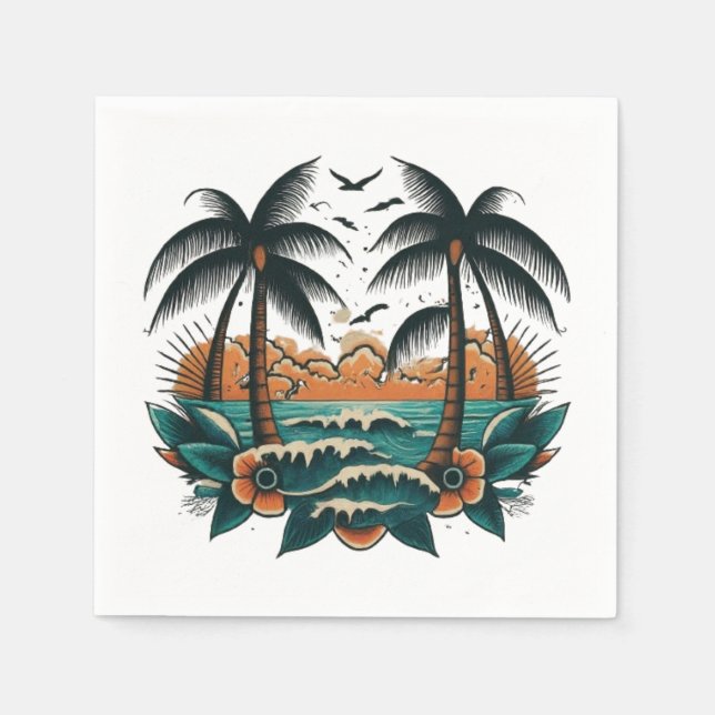 Sailor Jerry Style Napkin (Front)