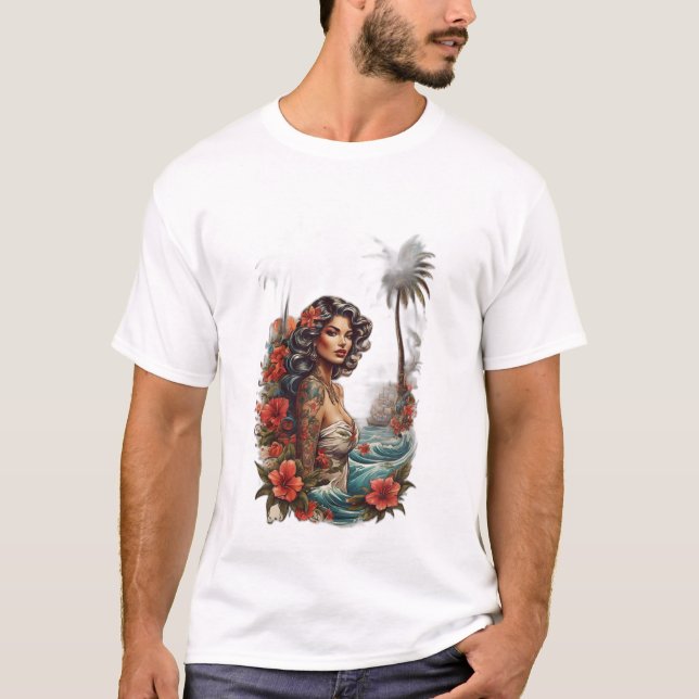 Sailor Jerry's Tropical Odyssey: Tattoo Art T-Shirt (Front)