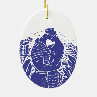 Sailor Kiss Ceramic Ornament