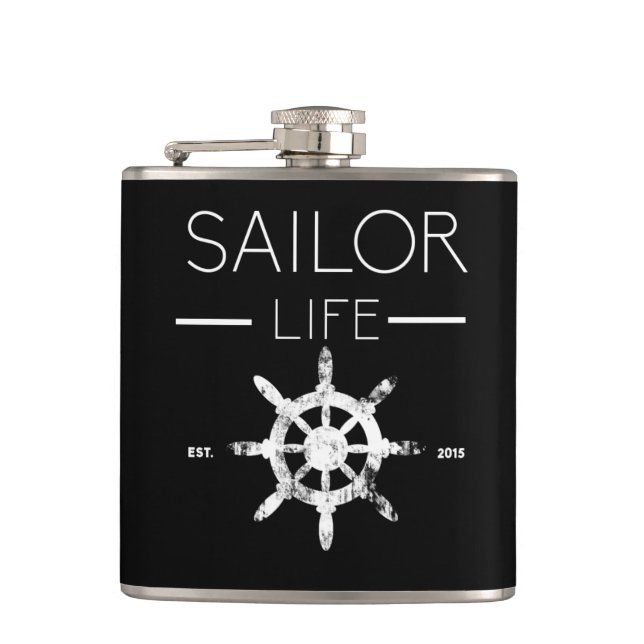 Sailor Life hipflask Hip Flask (Front)