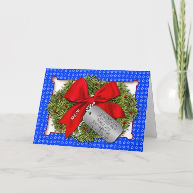 SAILOR -  MILITARY HOLIDAY - CHRISTMAS WREATH (Front)