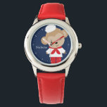 Sailor Monkey Personalized Kid's Watch<br><div class="desc">This fun watch features a sweet vector illustration of a cute monkey wearing a sailor suit and can be personalized with your child's name or monogram.</div>