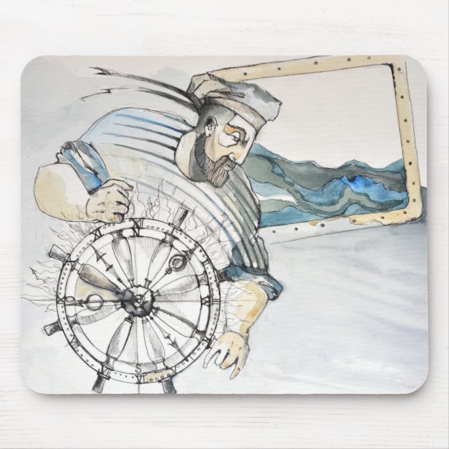 Sailor  nautical decoration mouse pad (Front)