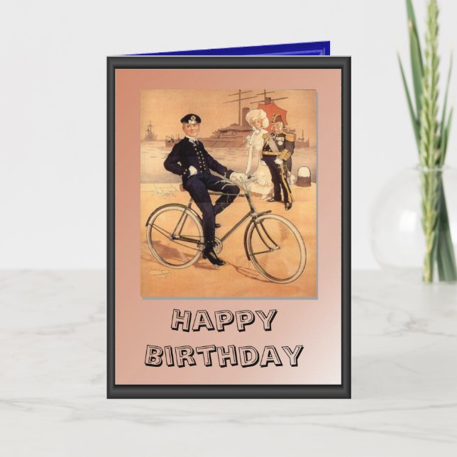 Sailor on a bike card (Front)