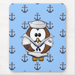 sailor owl mouse pad