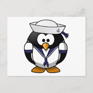 Sailor Penguin Cute Cartoon Postcard