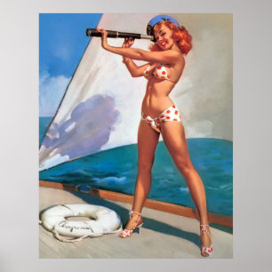 Sailor pin up poster