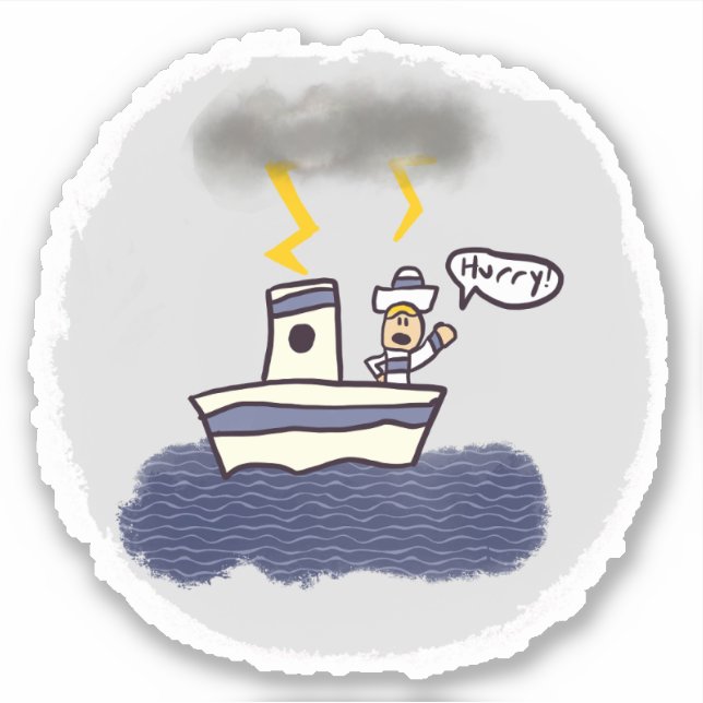 Sailor Storm Comic Book Style Sticker (Front)