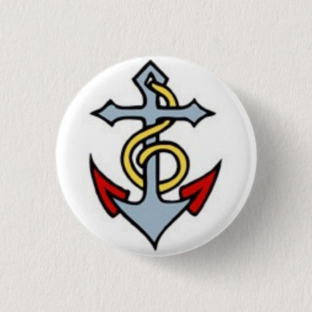 Sailor Tattoo - Anchor - Button (Front)