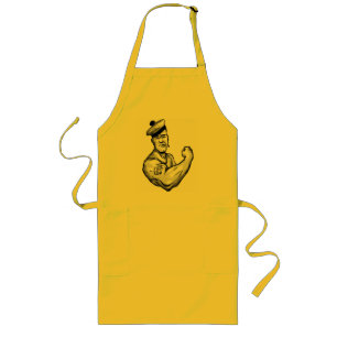 SAILOR WITH ANCHOR TATTOO LONG APRON