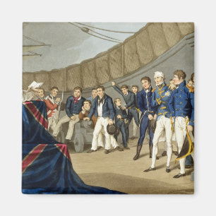 Sailors at Prayer on Board Lord Nelson's Ship Magnet