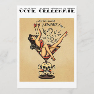 Sailors Beware! Bachelorette Party Invitation