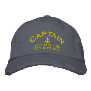 Sailors boat captains sailing embroidered hat