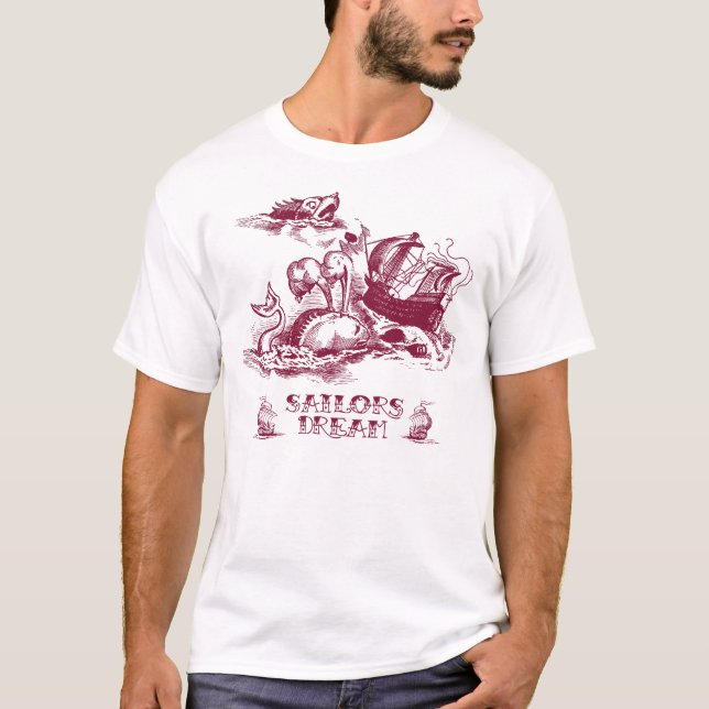 Sailors Dream Retro Punk Tattoo T-Shirt (Front)