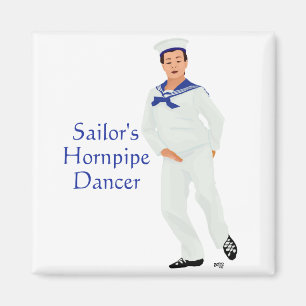 Sailors Hornpipe Highland Dancer Magnet
