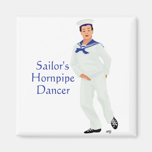 Sailors Hornpipe Highland Dancer Magnet (Front)