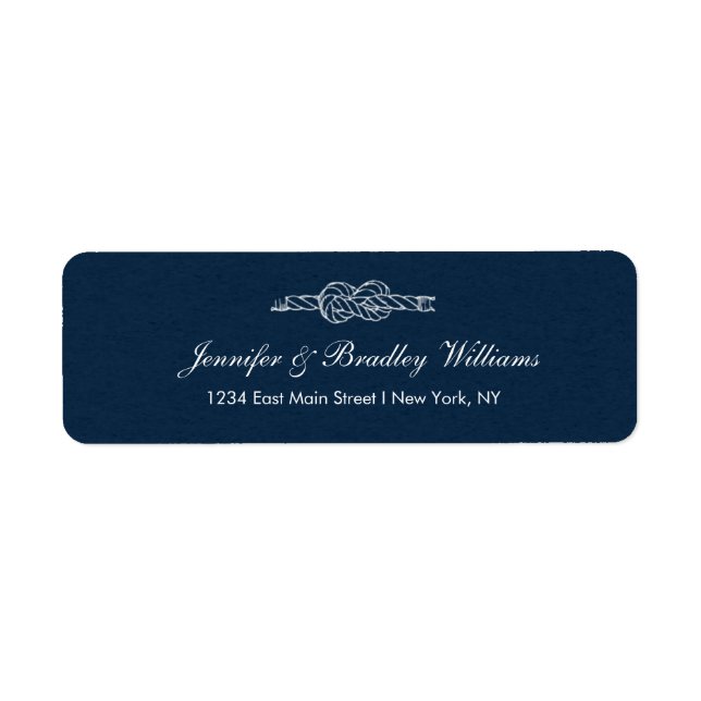 Sailor's Knot Wedding Return Address Label (Front)