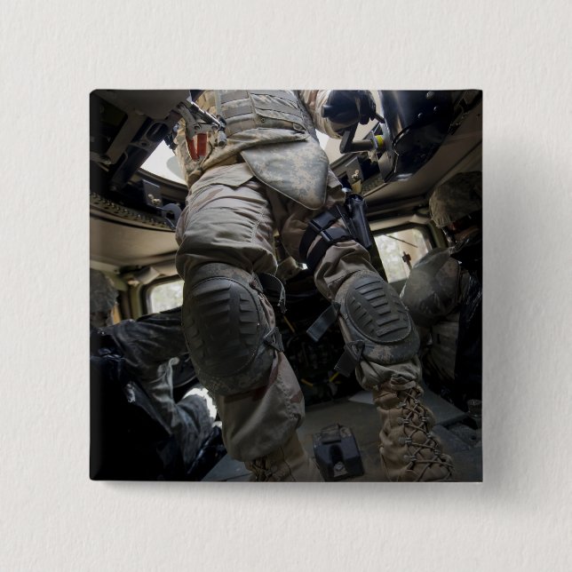 Sailors learn convoy procedures 2 inch square button (Front)