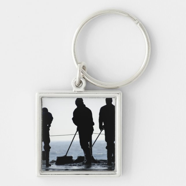 Sailors sweep out the hangar bay keychain (Front)