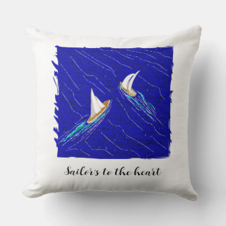 Sailor's to the heart throw pillow