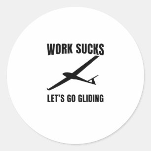 Sailplane   Glider Aviation Soaring Gliding Gifts Classic Round Sticker